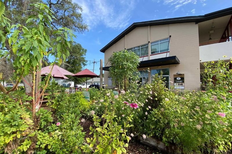 Garden in front of East End Market 