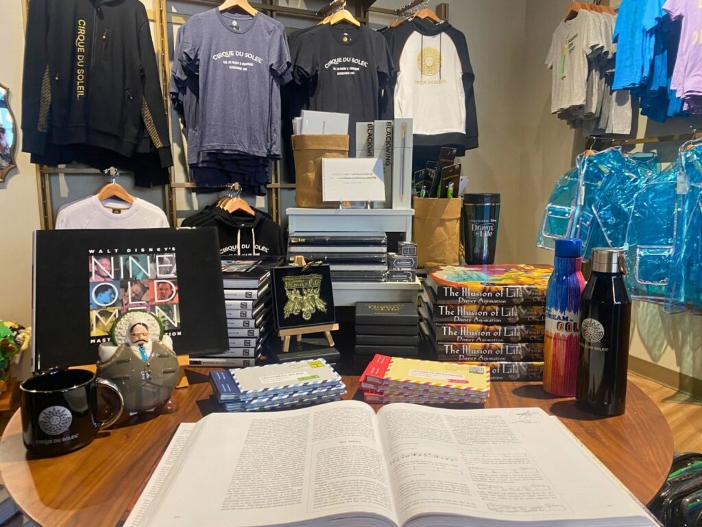 Cirque du Soleil Drawn to Life and Disney Animation Merchandise at Cirque du soleil store at disney springs