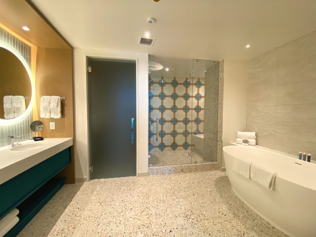 One Bedroom Suite Bathroom at Lake Nona Wave Hotel 