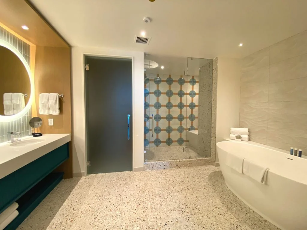 One Bedroom Suite Bathroom at Lake Nona Wave Hotel