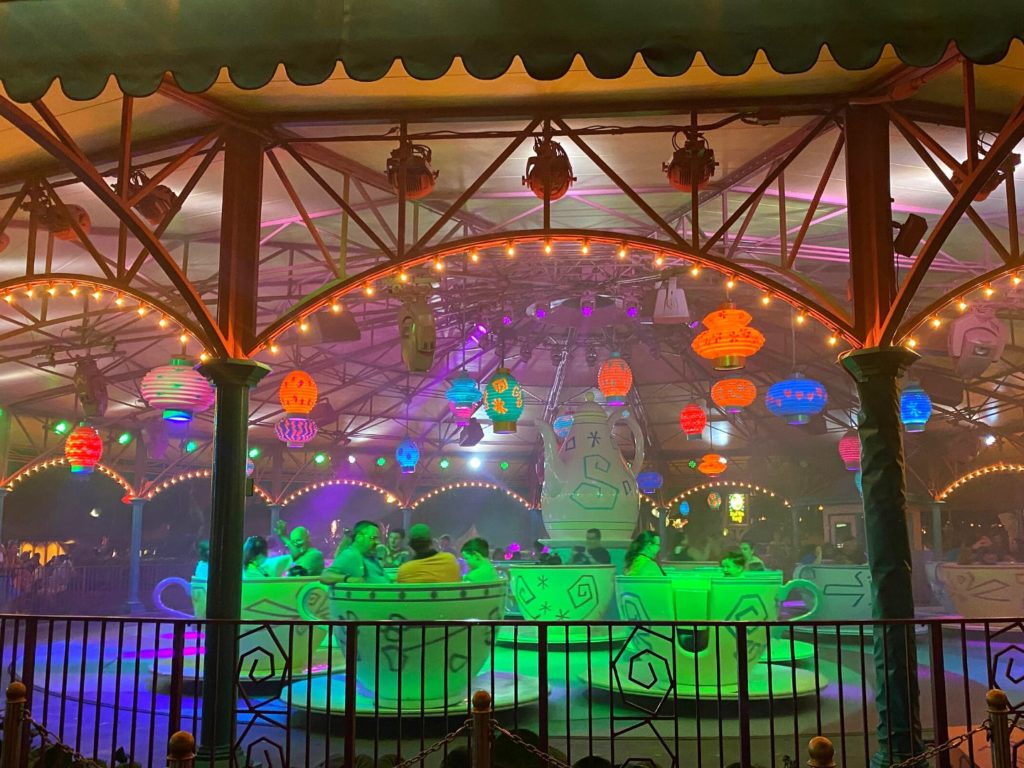 Spooky Effects at Mad Tea Party During Mickey's Not So Scary Halloween Party