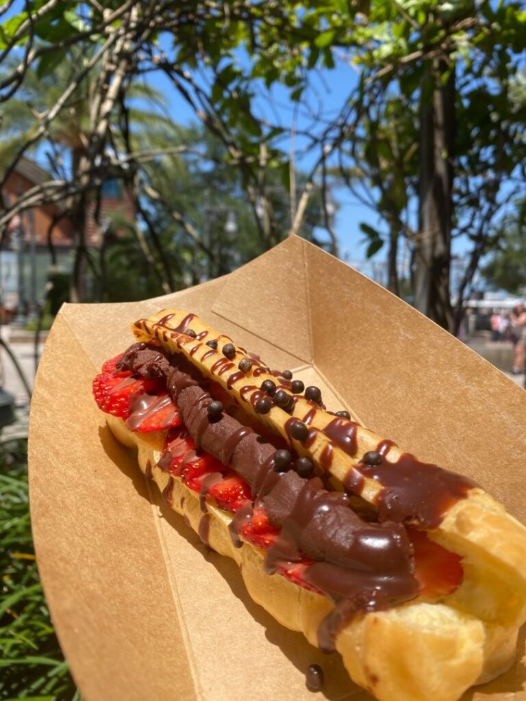 Seasonal éclair at The Basket Wine Bar George at Disney Springs