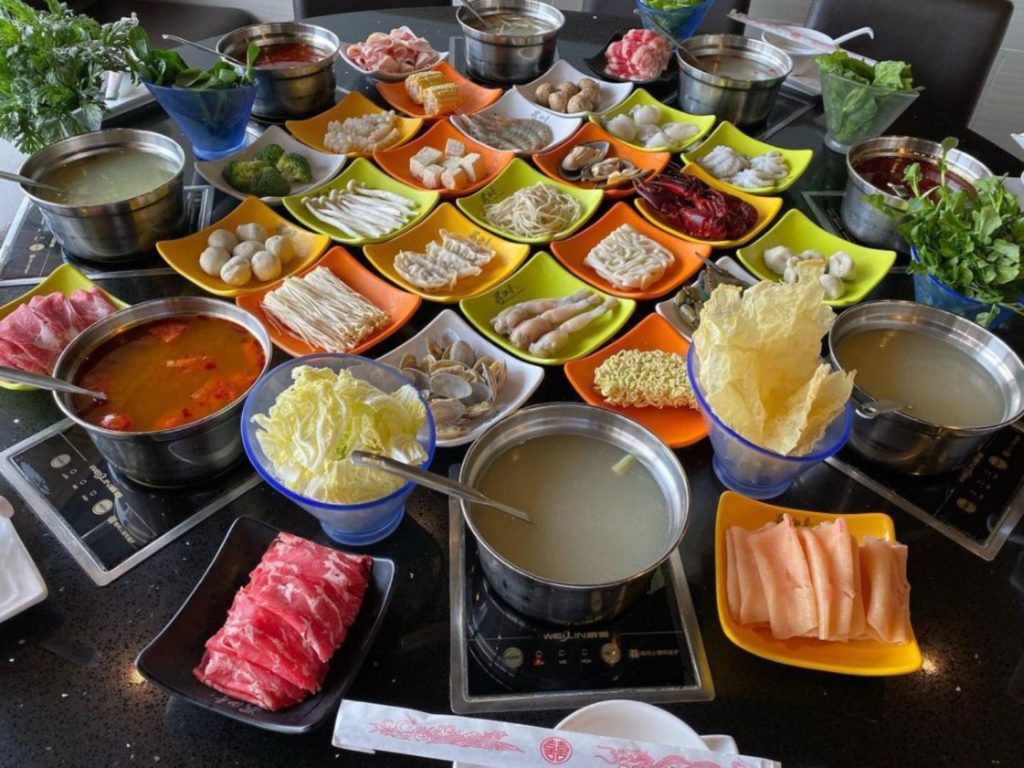 All the fixings at Nine Spices Hot Pot - Image credit Nine Spices Hot Pot