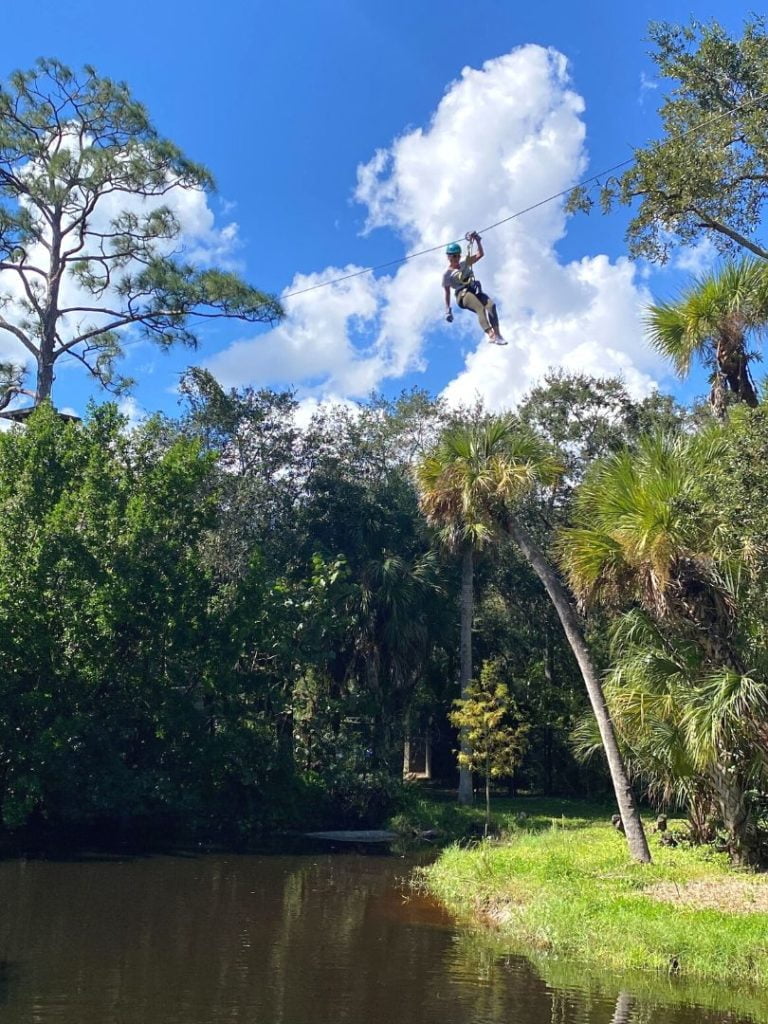 Treetop Trek Ziplining at Brevard Zoo 