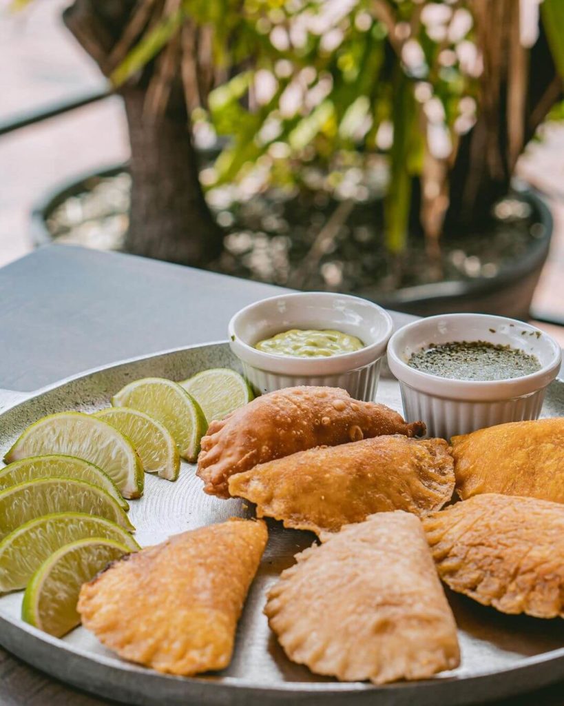 gluten free Empanadas at Super Rico Colombian Bistro