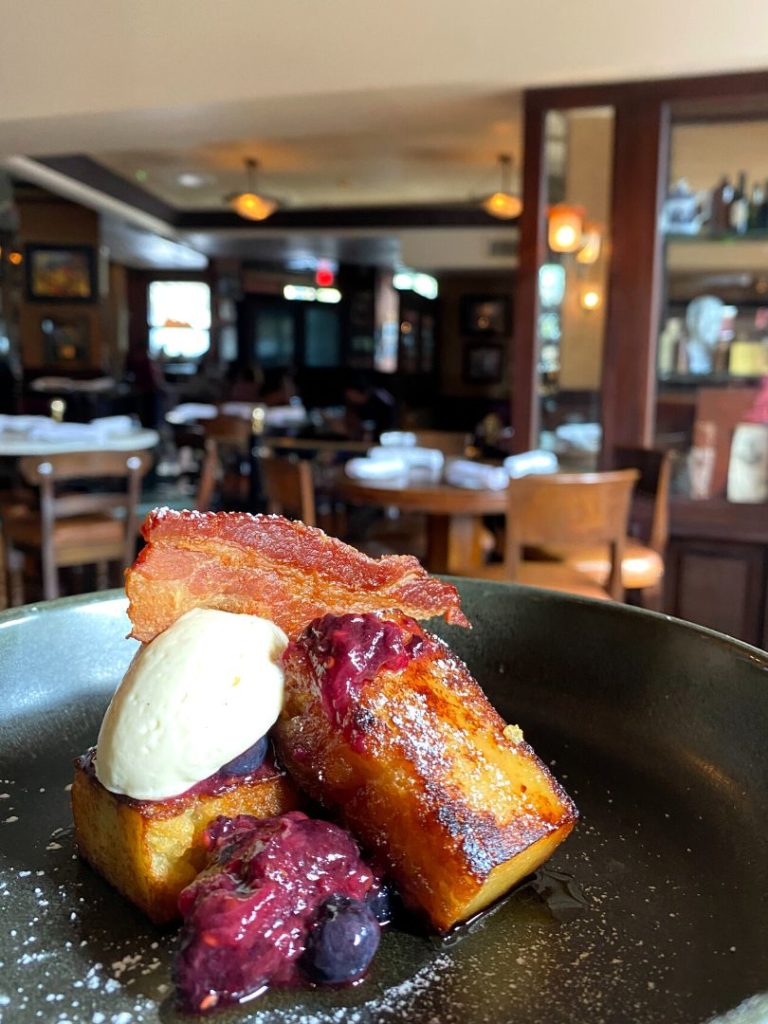 Brunch French Toast with berries and cream at Raglan Road Irish Pub and Restaurant - Dani Meyering