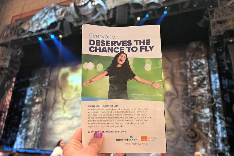 AdventHealth Broadway in Orlando Back of Playbill
