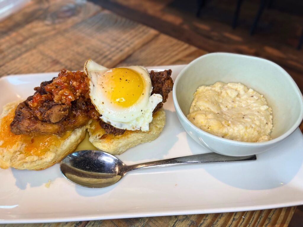 Chicken Biscuit Brunch at Wine Bar George