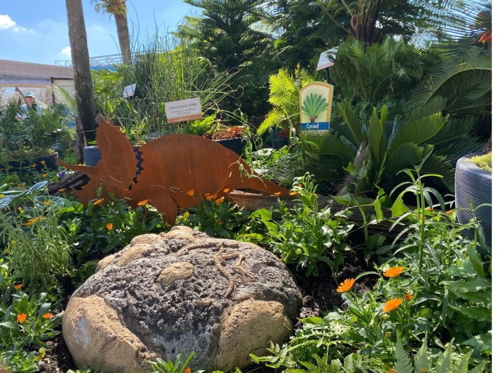 Prehistoric Garden Near Mission SPACE Epcot Flower and Garden Festival 2023