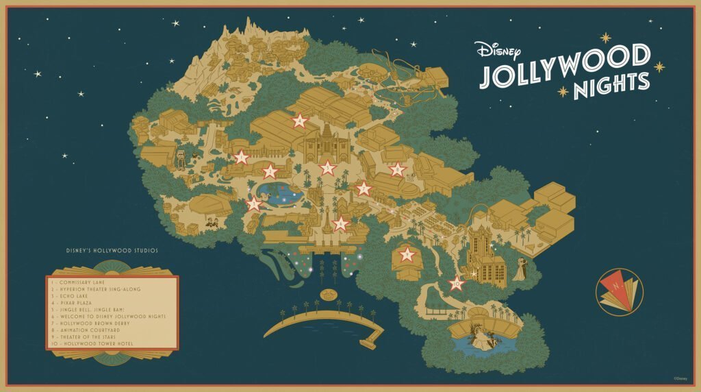 Disney Jollywood Nights Map - provided by Walt Disney World Media Relations