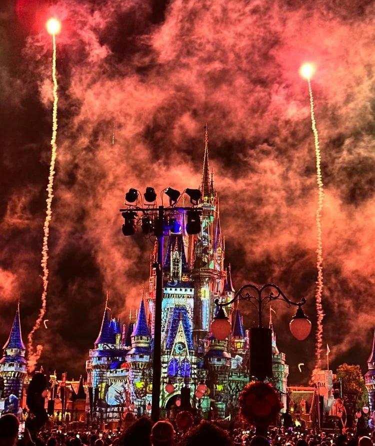 Red Fireworks Disney's Not-So-Spooky Spectacular Fireworks at Mickey's Not-So-Scary Halloween Party -