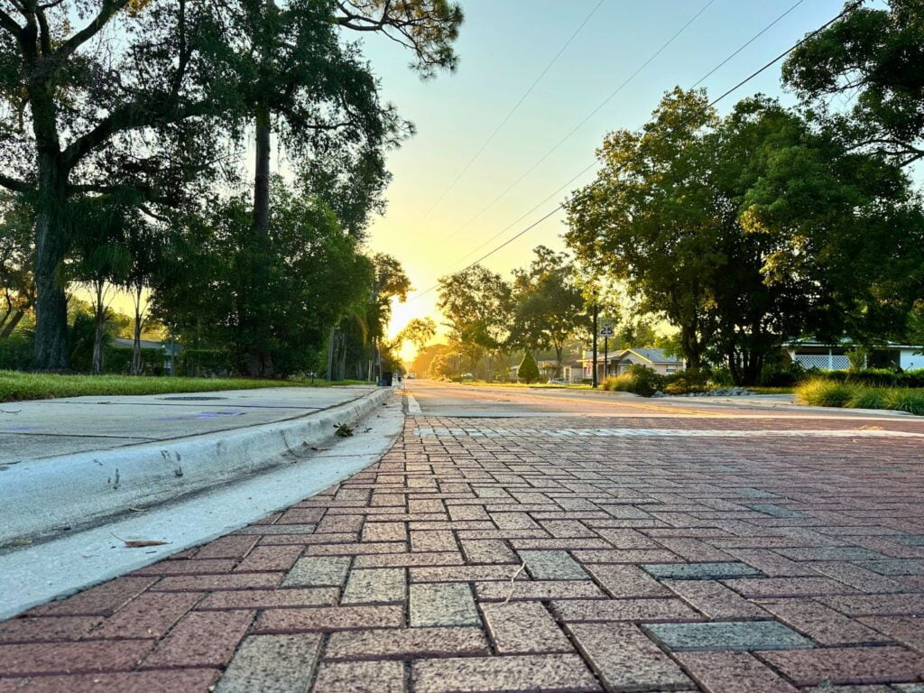 Battle of the Bands 5K Race Route brick road