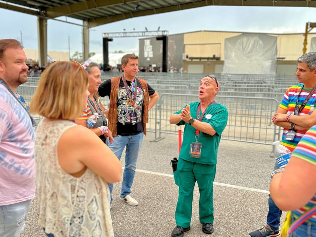 Halloween Horror Nights RIP Tour Guide Speaks to His Private Group 