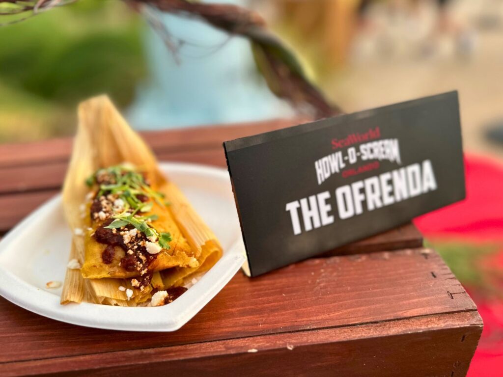 The Ofrenda Tamale at Howl-O-Scream 2023 SeaWorld