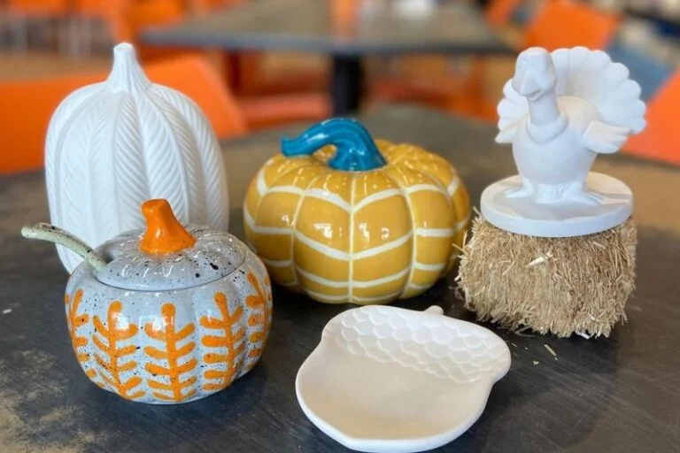All Fired Up Pottery Halloween Pumpkins and Fall Art Classes Orlando - @allfiredupwinterpark