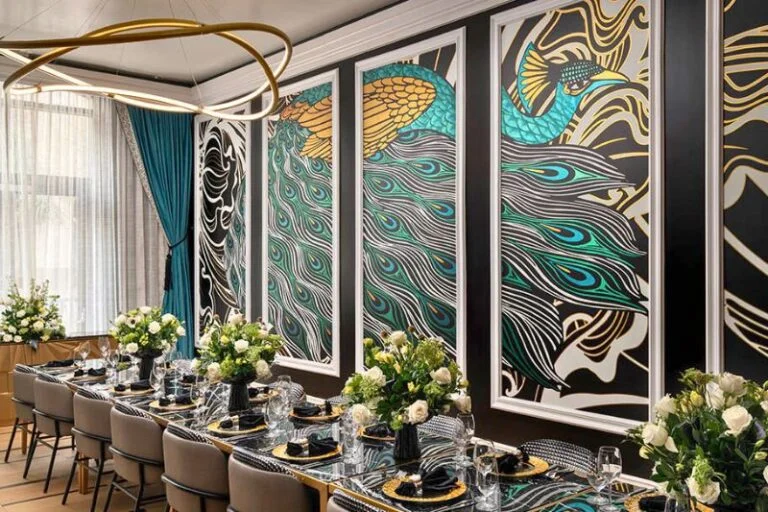 Peacock Private Dining Room at The Grand Bohemian Set for Event