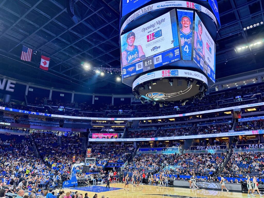 Monitors and Screens Display Opening Night presented by AdventHealth at Amway Center 