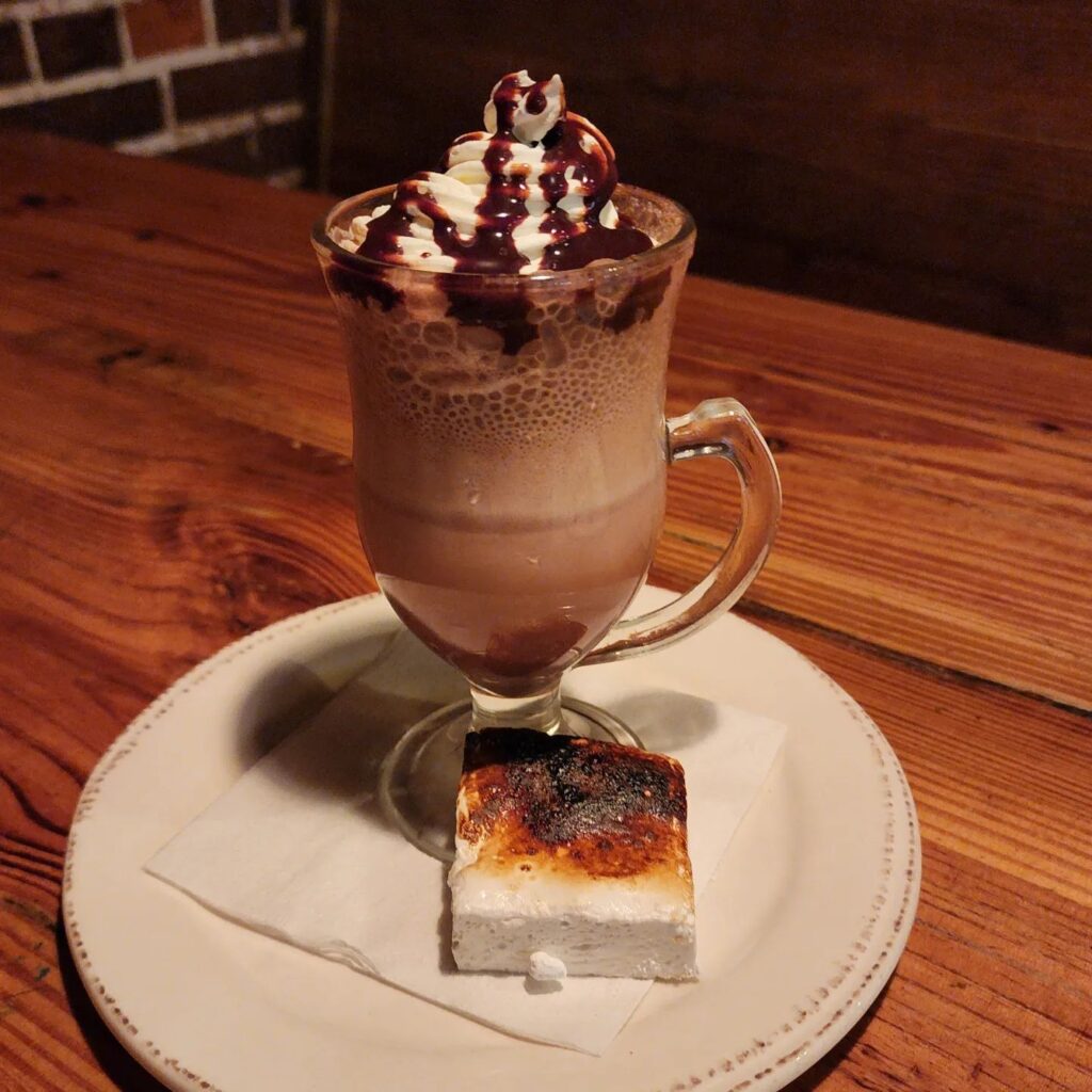 Classic Hot Chocolate from Prohibition Kitchen St Augustine 