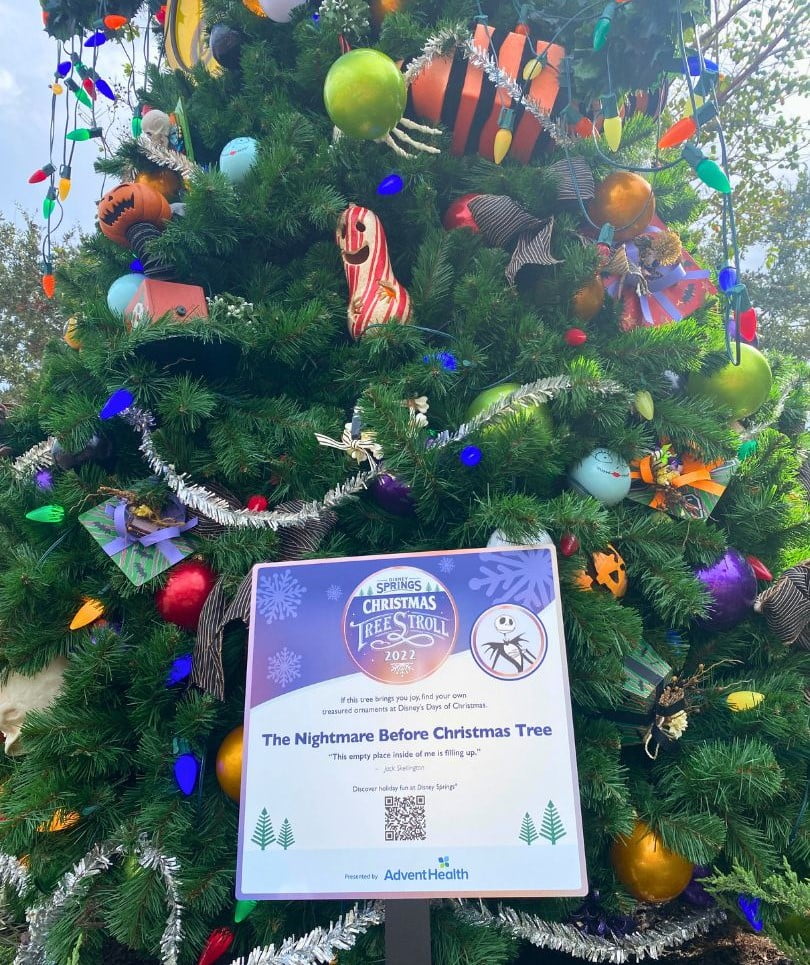 Disney Springs Tree Stroll Nightmare Before Christmas Tree