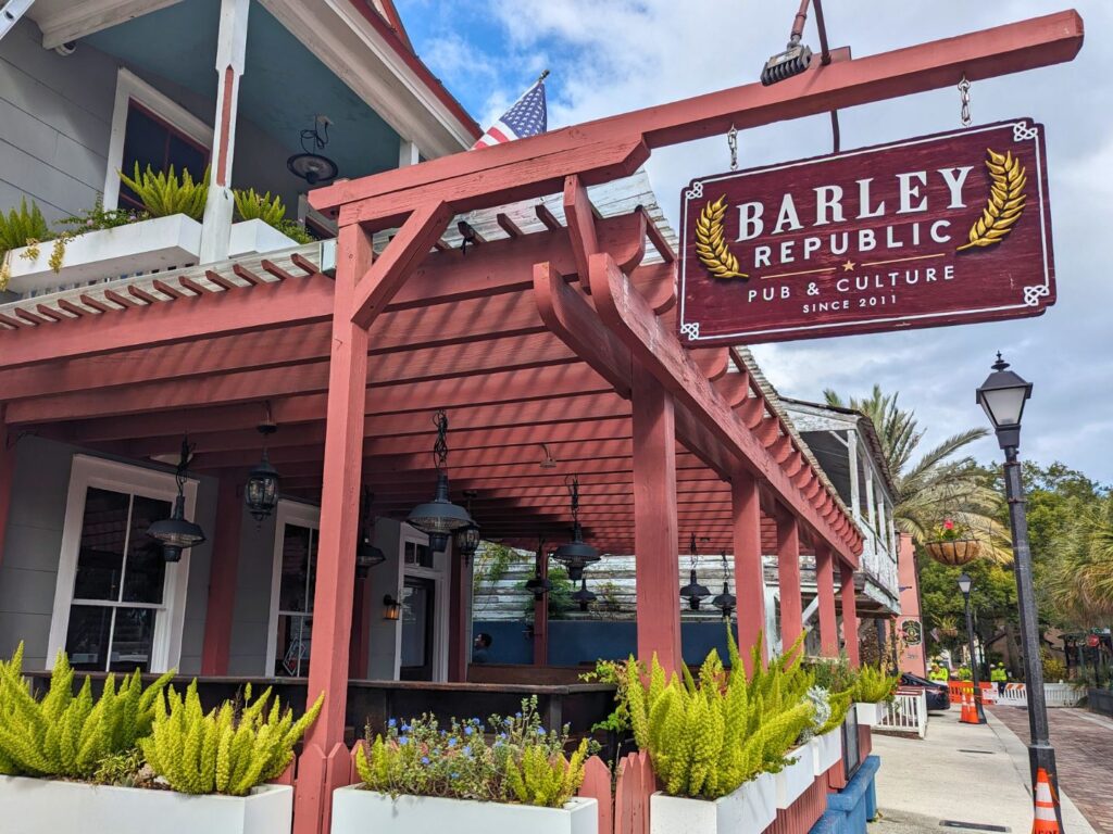 Exterior of Barley Republic St. Augustine Bar and Restaurant 