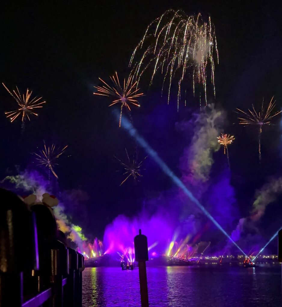 Luminous The Symphony of Us purple lights and fountains EPCOT Fireworks - image by Dani Meyering