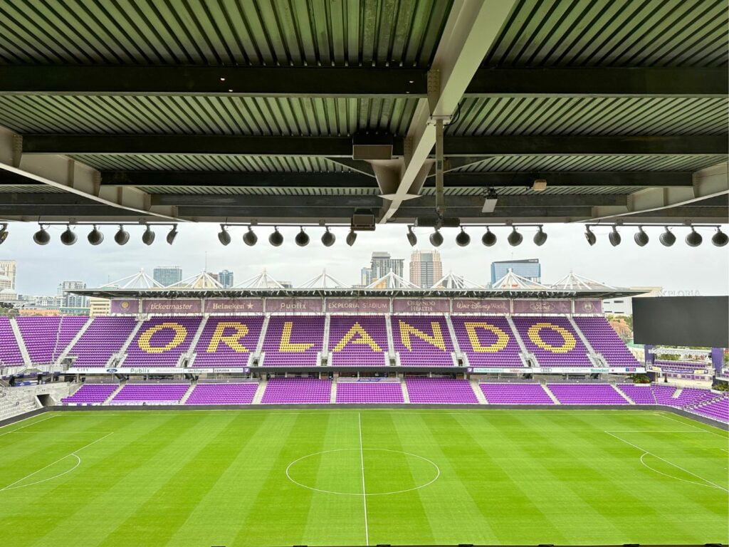 Orlando City Soccer Club Exploria Stadium view from suite - 