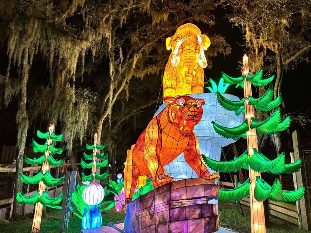 Prehistoric Animals Lanterns at 2023 Asian Lantern Festival Central Florida Zoo 