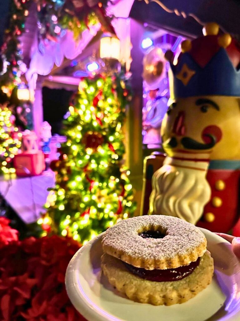 Linzer Cookie from Germany Pavilion at the EPCOT Festival of the Holidays 2023 