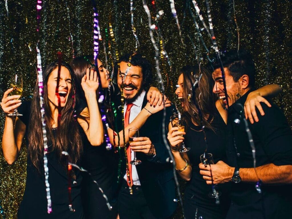 Image of 5 People Celebrating New Year's Eve