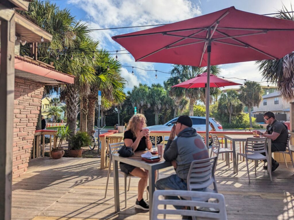 Patio at Kookaburra Coffee St. Augustine - image by Maria DiCicco