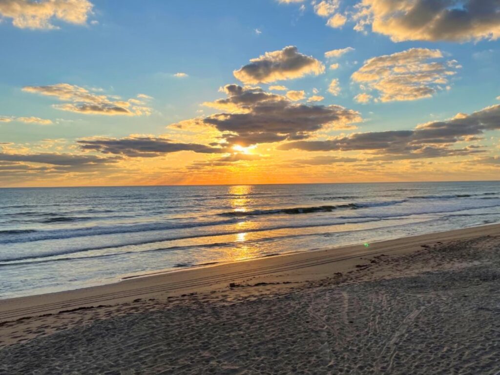 Image of the beach at Canaveral National Seashore at sunrise