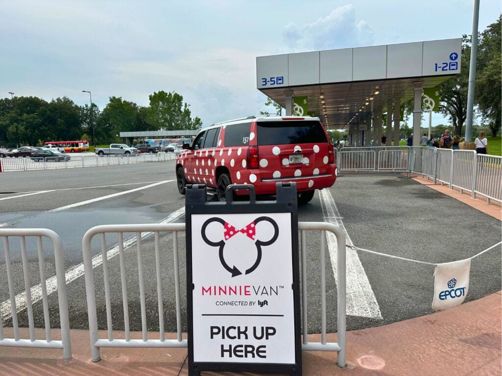 Disney Minnie Van Pick Up Location at EPCOT - image by Terri Peters