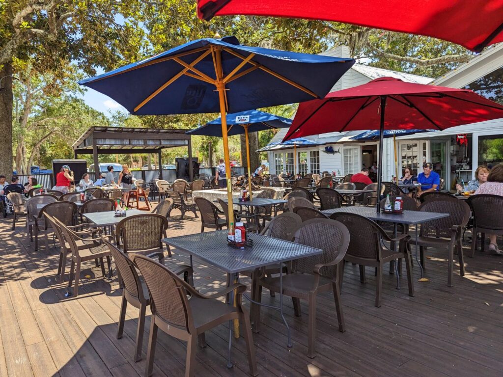 St. Augustine Fish House Waterfront Restaurant outdoor dining area