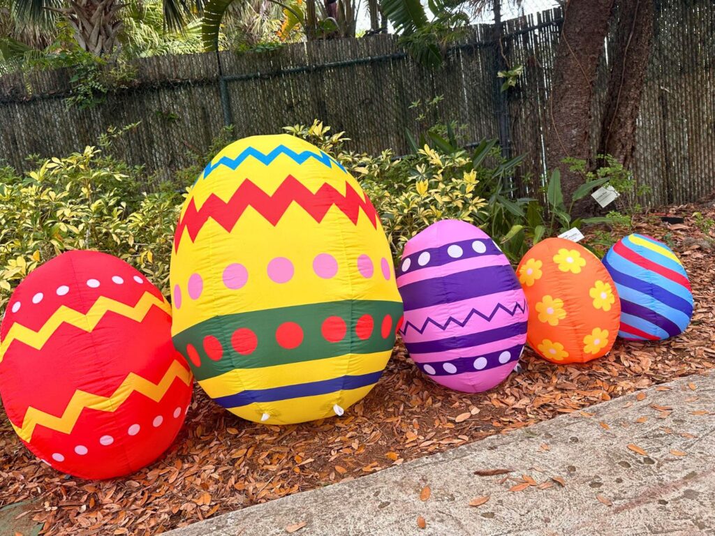 Inflatable Easter Egg Decorations at Central Florida Zoo 
