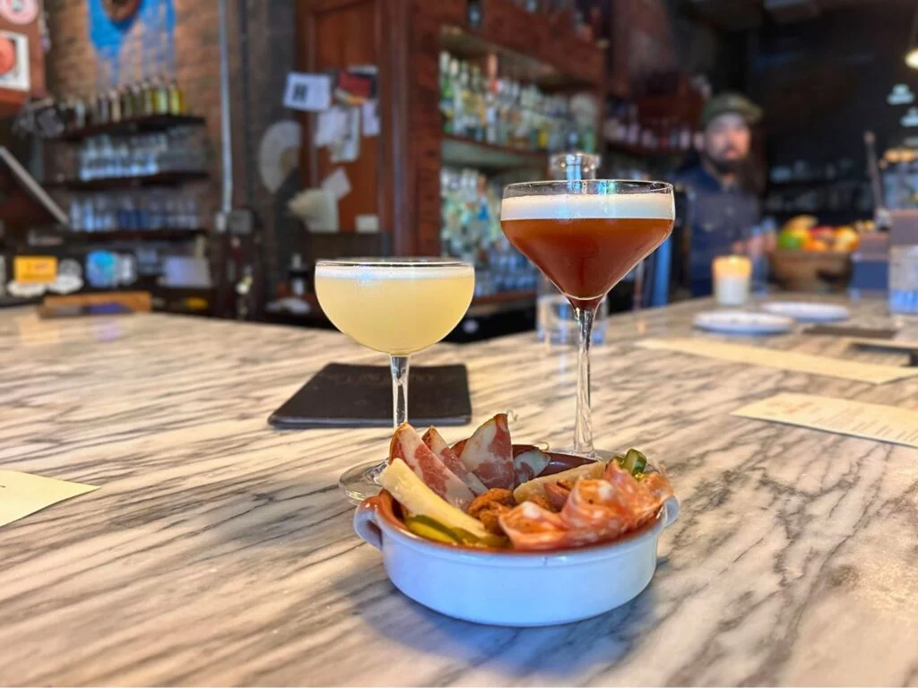 Two drinks and an appetizer Happy Hour at The Courtesy