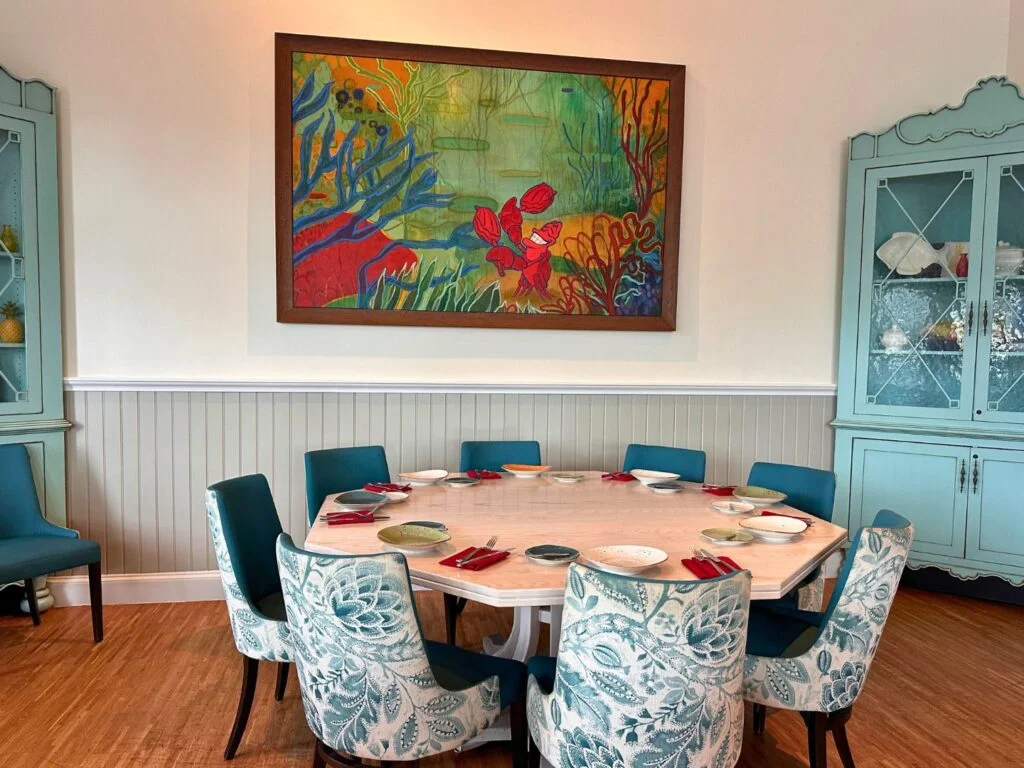 Colorful Dining Room at Sebastian's Bistro Disney's Caribbean Beach Resort