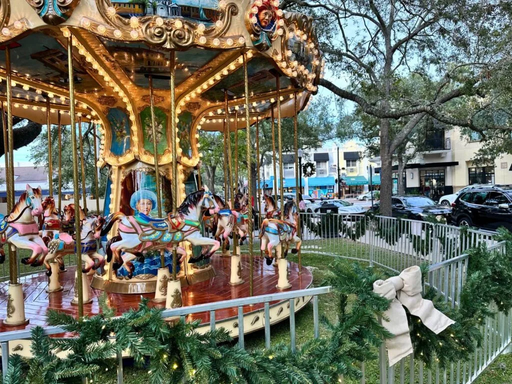 Park Avenue Christmas Decorations and Free Carousel - image by Dani Meyering
