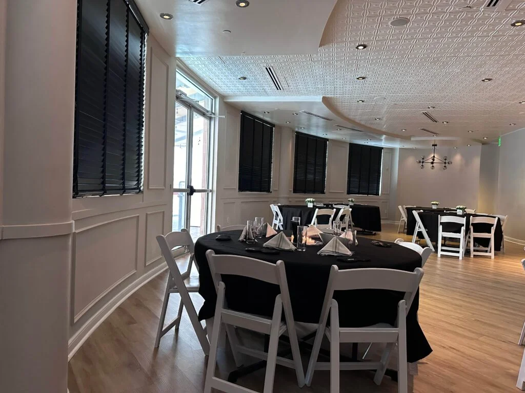Event Space and Tables for Dining in the Dark Orlando at Melia Celebration
