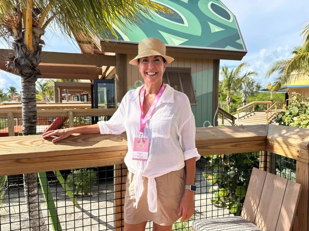 Kristine Bunnell - Disney Live Entertainment Director poses for photo at Lookout Cay family cabanas
