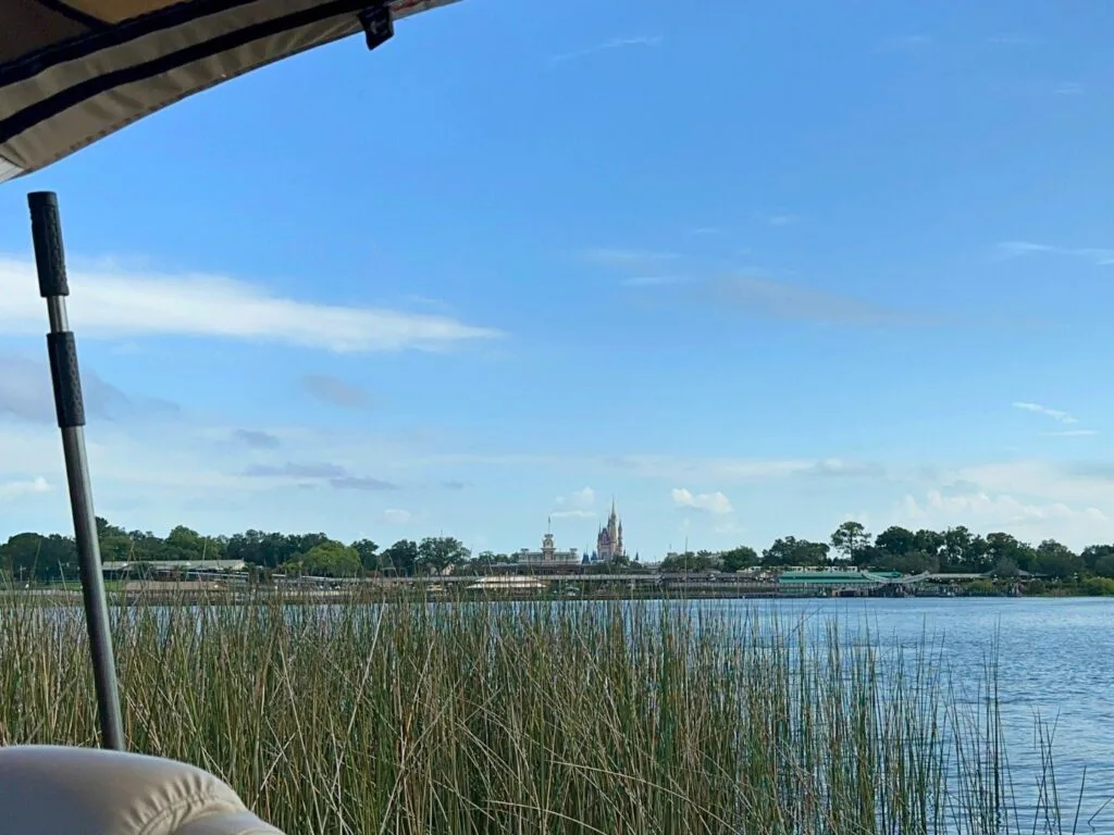 View of Magic Kingdom from Fishing Tour at Disney 