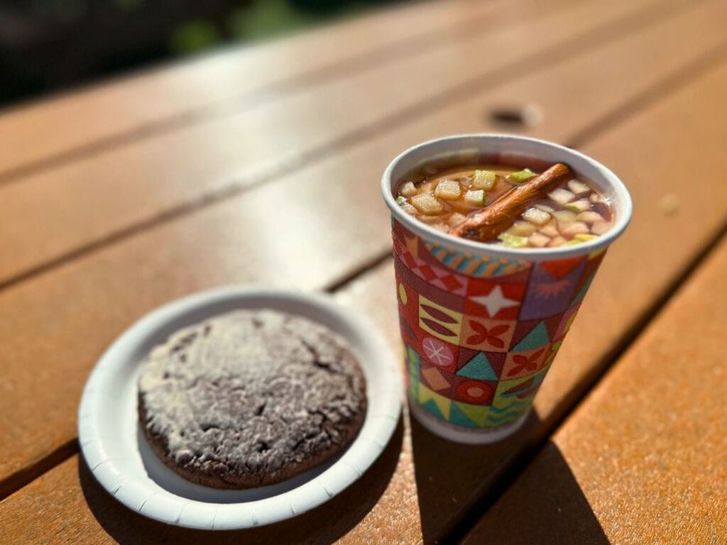 Ponche Navideno and Crinkle Cookie from Nochebuena Cocina Holiday Kitchen at EPCOT