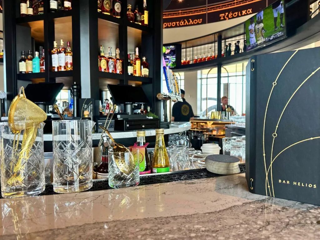 Bartender Tools and Glasses at 360 bar of Bar Helios - image by Dani Meyering