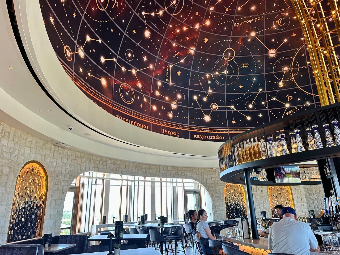 Dazzling decor and guests at 360 bar of Bar Helios - image by Dani Meyering