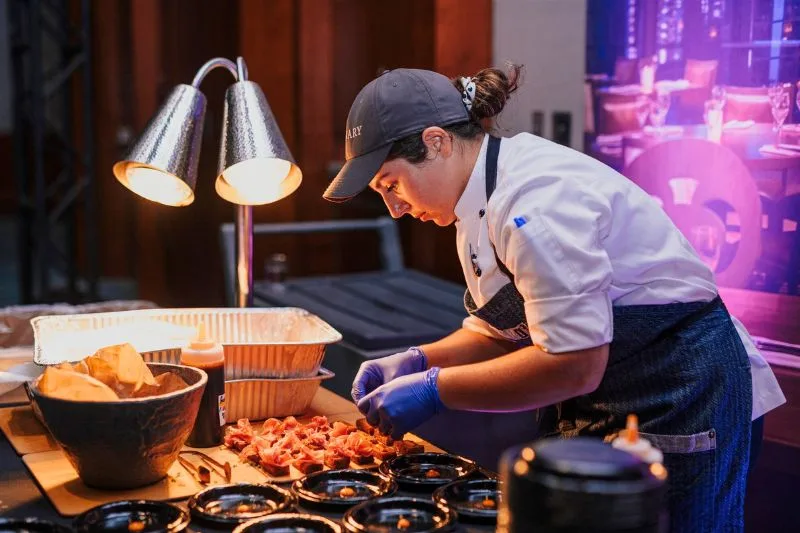 chef prepping samples at Taste Central Florida