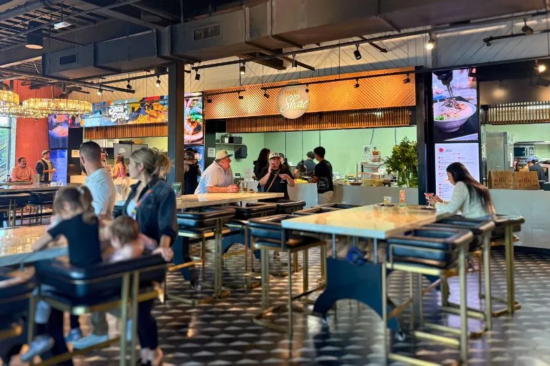 New Orlando Restaurants City Food Hall seating area and bar - image by Jodi Caballero