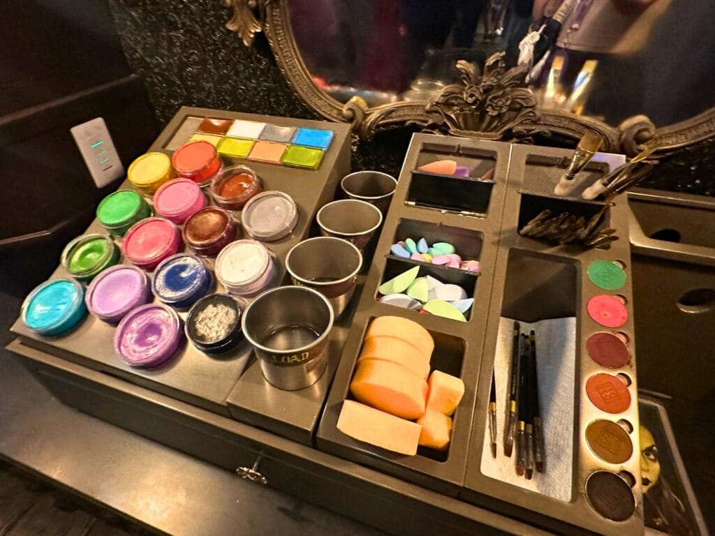paint makeup spondes tray Darkmoor Monster Makeup Experience - image by Terri Peters compress