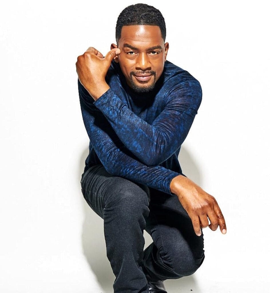 Bill Bellamy in blue top - Orlando interview