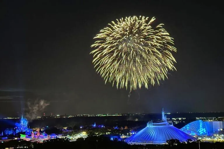 Disney Fireworks outside of the parks free magic kigndom view from Disney's Contemporary Observation Deck - image by Dani Meyering.jpg
