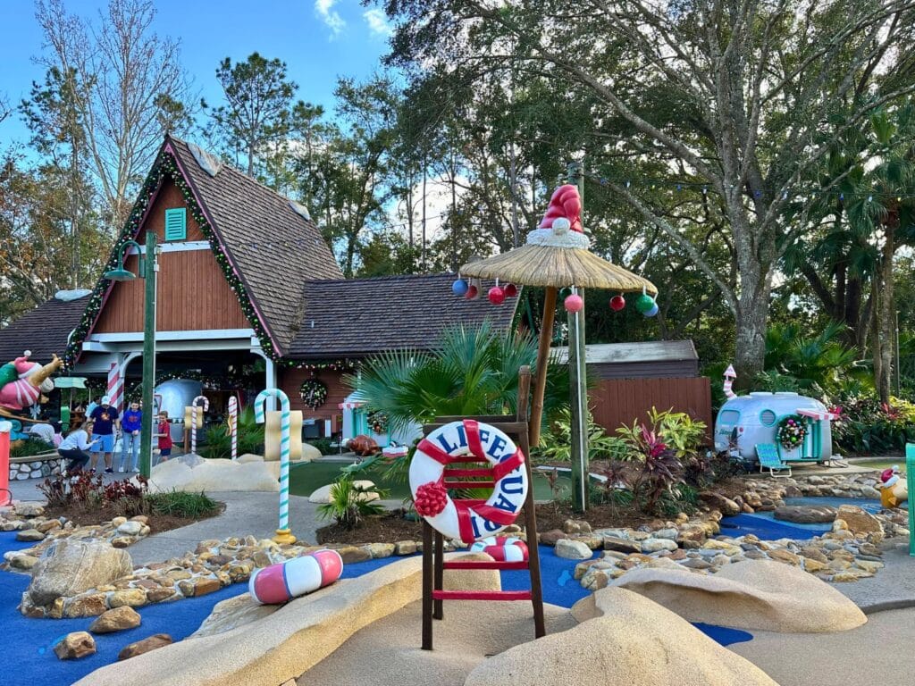 Disney's Winter Summerland Mini Golf Summer Course for Christmas in July Orlando - image by Dani Meyering