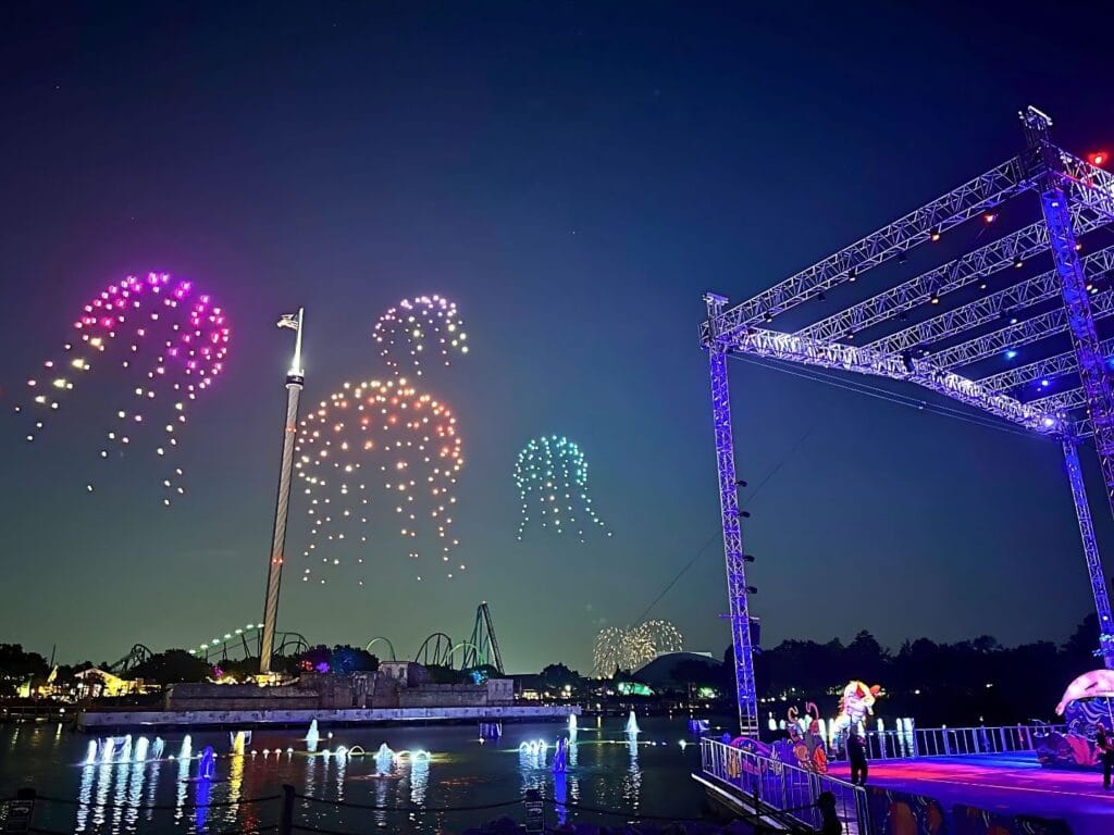 Jellyfish Drones during Ignite Summer Spectacular SeaWorld Orlando - image by Dani Meyering